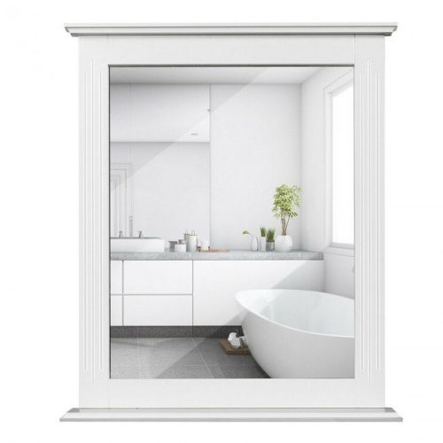 Wall-Mounted Multipurpose Vanity Mirror with Shelf Wall-Mounted Multipurpose Vanity Mirror with Shelf